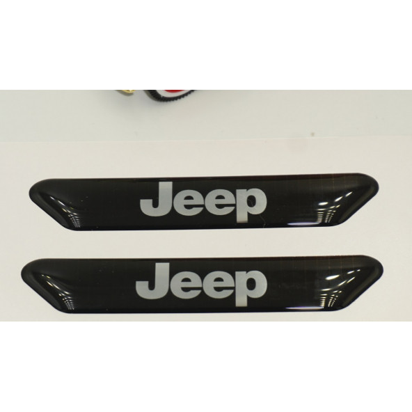 Jeep Logo Çamurluk Yanı Ve Ayna Metalize Damla Desen 3M Logo Arma - 4