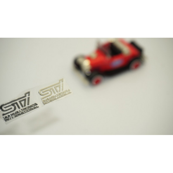 Subaru STİ Tecnica international Alüminyum Torpido Ayna Sticker
