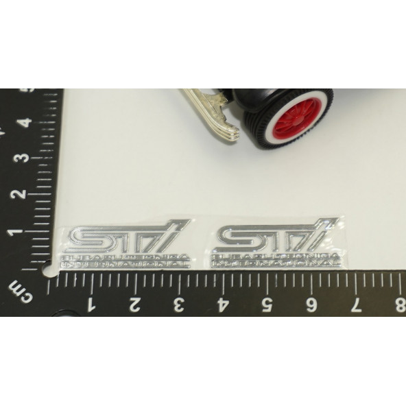 Subaru STİ Tecnica international Alüminyum Torpido Ayna Sticker - 6