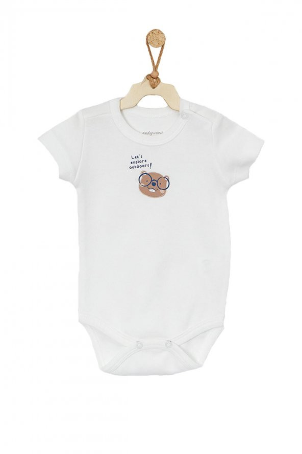 Andywawa Erkek Bebek Gri 3lü Tulum Takımı Romper Set AC22137R - 3