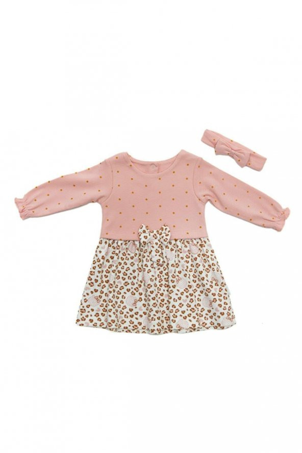 Andywawa Kız Bebek Pembe Leopar Desenli 2Li Takım Set AC22057R - 5