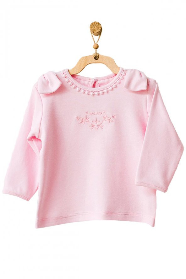 Andywawa Kız Bebek Pembe Organik 2li Alt Üst Takım Set AC21656RP - 2