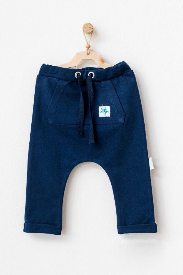 Andywawa Erkek Bebek Lacivert Tekli Pantolon AC21877R - 2