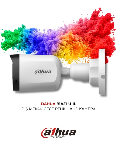 Dahua HAC-B1A21P-U-IL 2MP HDCVI Bullet Kamera 30m IR 20m Beyaz Işık