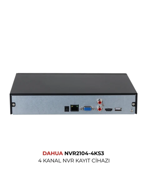Dahua NVR2104HS 4KS3 4 Kanal H.265+ Network Video Recorder