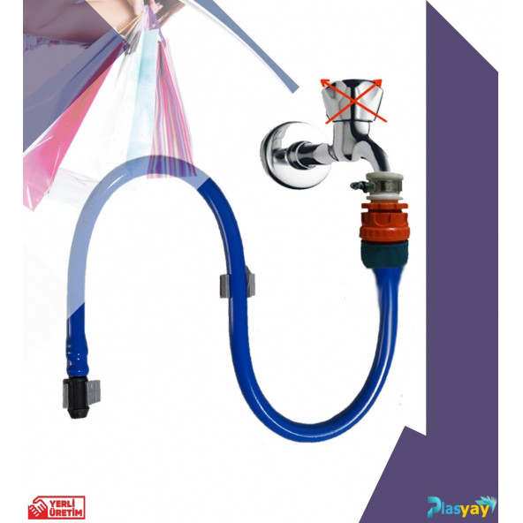 Plasyay Duvar Sabitlemeli Taharet Hortumu Rekorlu - 3