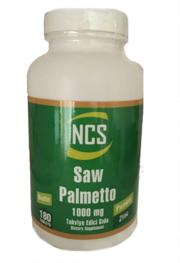 Ncs Saw Palmetto 1000 Mg 180 Tablet Pumpkin Biotin Zinc Complex
