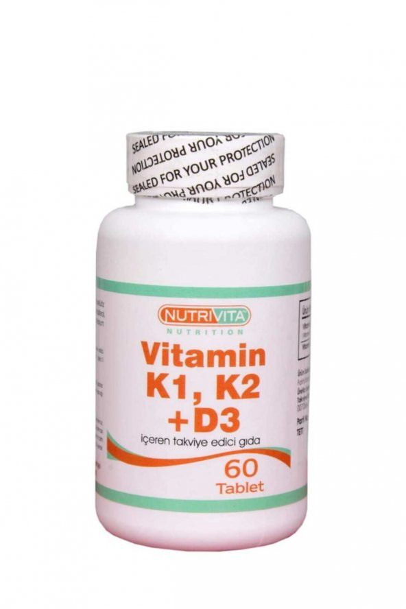 Nutrivita Nutrition Vitamin K1 K2 ve D3 60 Tablet