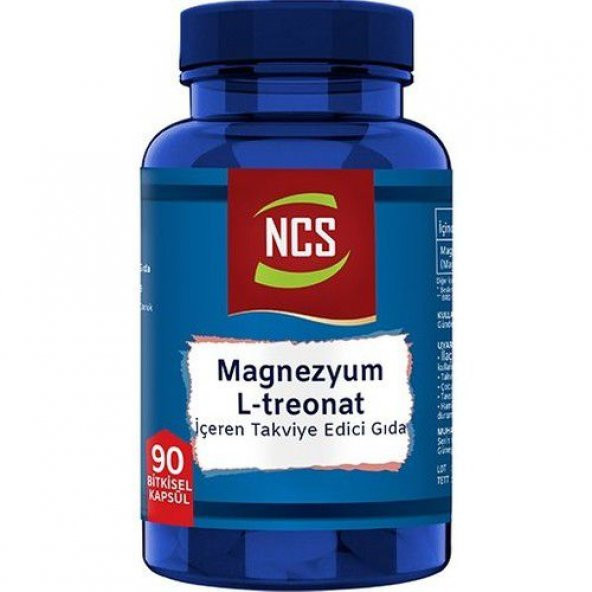 Ncs Magnezyum Magnesium L-Threonate Vejeteryan 2 x 90 Bitkisel Kapsül - 3