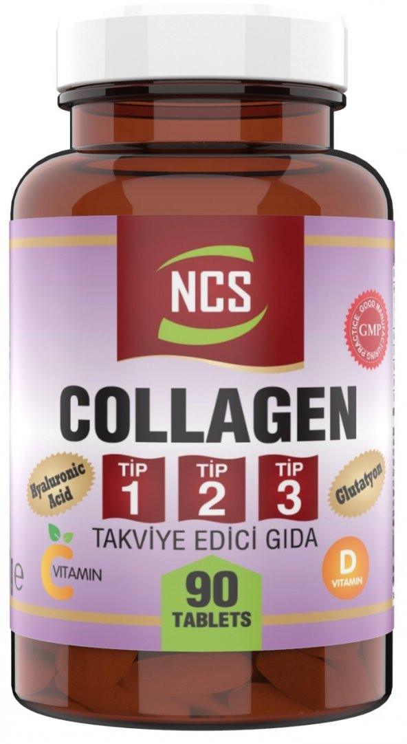 Ncs Collagen (Kolajen) (Tip) 1-2-3 Hyaluronic Acid 2 x 90 Tablet Glutatyon C &amp E &amp D Vitamini - 3