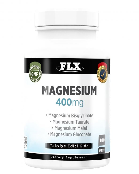 FLX Magnezyum Bisglisinat Malat Taurat Glukonat 180 Tablet