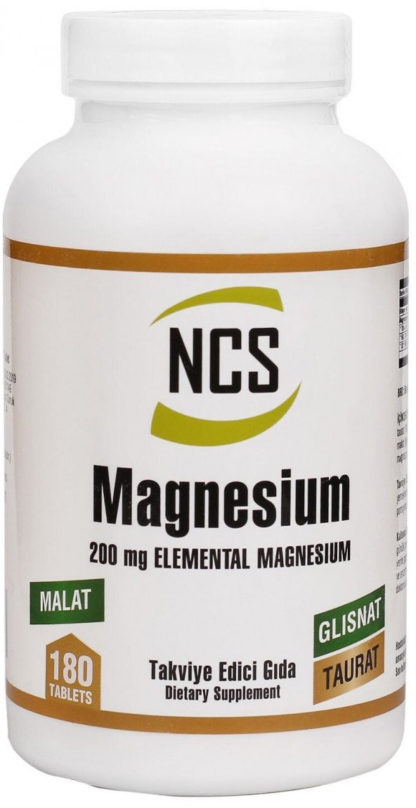 Ncs Magnesium Bisglisinat Malat Taurat 180 Tablet Magnezyum Element Formül - 3