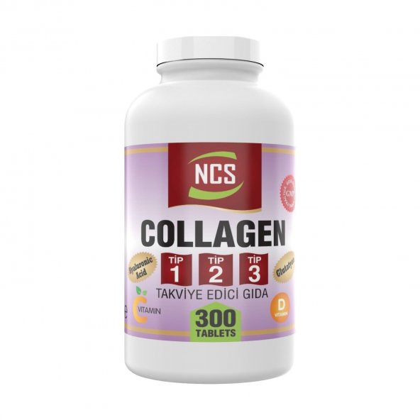 Ncs Collagen (Kolajen) (Tip) 1-2-3 Hyaluronic Acid 3 adet 300 Tablet 900 Tablet C E D Vitamini - 2