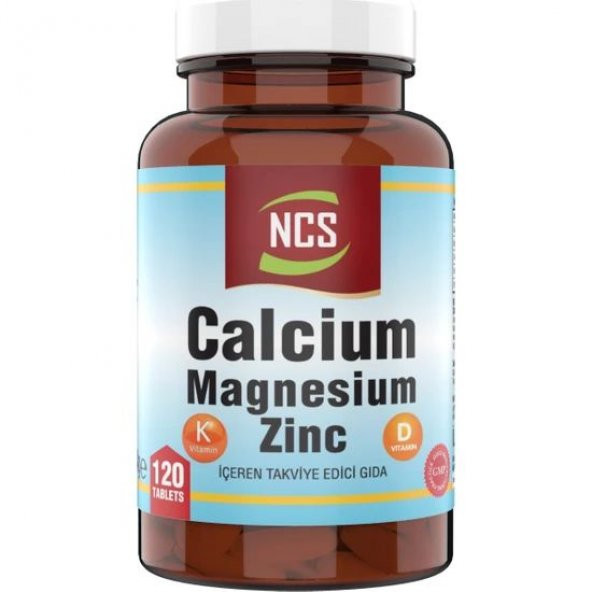 Ncs Kalsiyum Magnezyum Taurat Çinko 120 Tablet Vitamin D & K