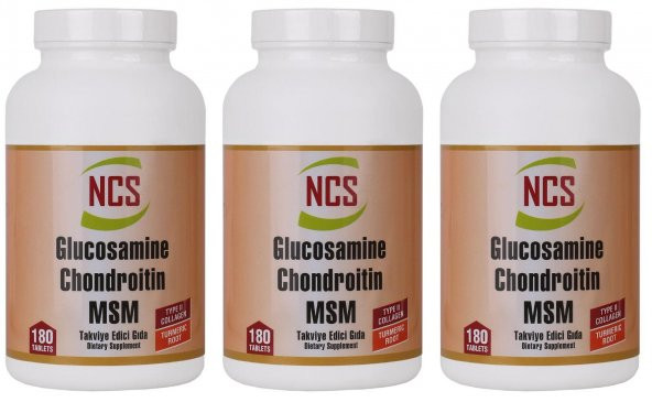 NCS Glucosamine Chondroitin MSM TYPE II Collagen Turmeric 540 Tablet Kargo Bizden