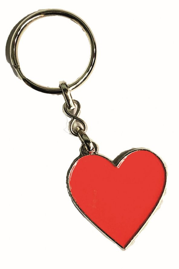 Metal Kalp Anahtarlık Kalp Çanta Süsü Hediyelik Anahtarlık