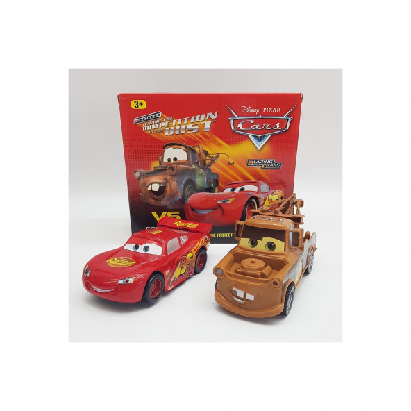 Cars İkili  Şimşek Mcqueen Ve Mater Araba Seti