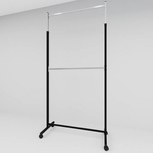 Rafburada® Konfeksiyon Askısı, Ayaklı Askılık, Çift Katlı Elbise Askılığı - 2