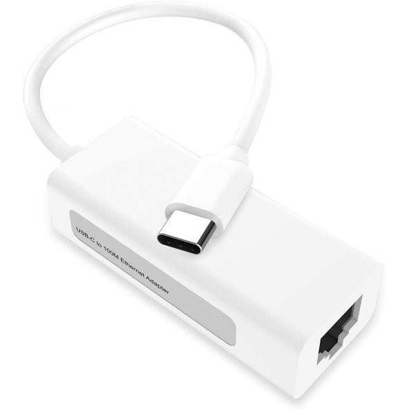 PrimeX PX-2131 Type-C USB RJ45 Ethernet 10/100 Çevirici Adaptör Win10/Mac/Linux (Tak Çalıştır)