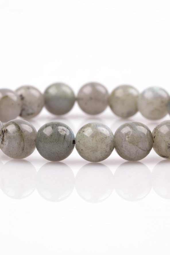 Labradorit Doğal Taş Bileklik 8 mm Küre Kesim - Resim 2