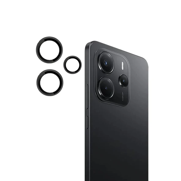 Redmi Note 14 4G Pvd Metal Kamera Lens - Siyah
