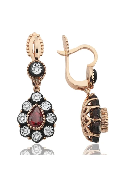 Kadın Pembe Damla Yakut Elmas Küpe