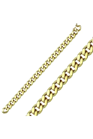 Taşsız Kalın Zincir Altın Bileklik