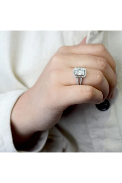 0.70 Ct Baget Pırlanta Modern Tasarım Yüzük - 3
