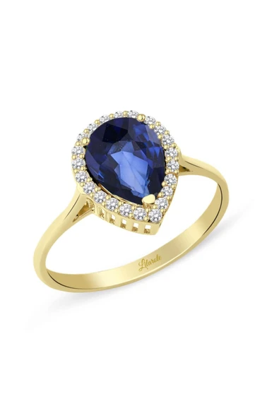 Damla Safir Altın Yüzük