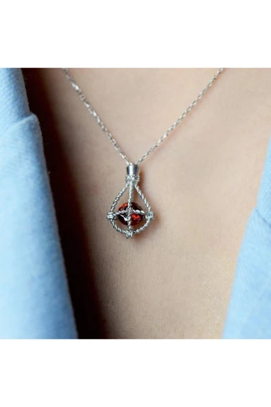 Pırlanta Yakut Taşlı Kolye - 2