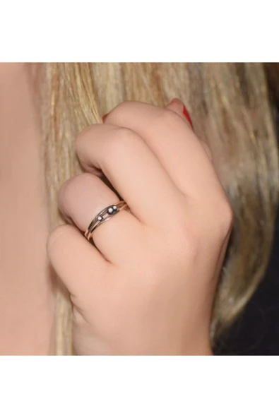 3’lü Elmas Tasarım Yüzük - Resim 4