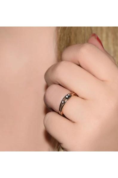 3’lü Elmas Tasarım Yüzük - Resim 3