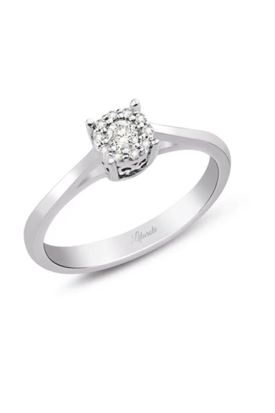 0.14 Ct. Modern Tasarım Coronet Tektaş Yüzük