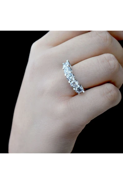 14 Ayar Altın Beştaş Yüzük - Resim 2