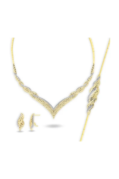 Kraliçe Taç Modeli Altın Takı Seti ürün görseli 1