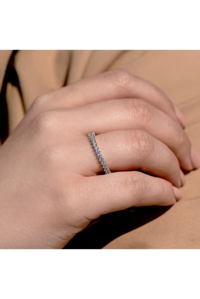 Tamtur Yüzük Beyaz Altın - Resim 2