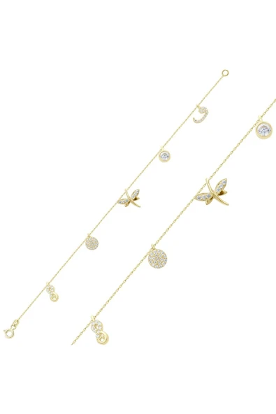 Yusufçuk Vav Tektaşlı Altın Bileklik ürün görseli 1