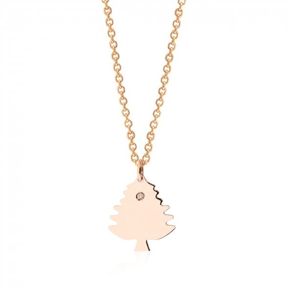 Pırlanta Çam Ağacı Kolye ürün görseli 1