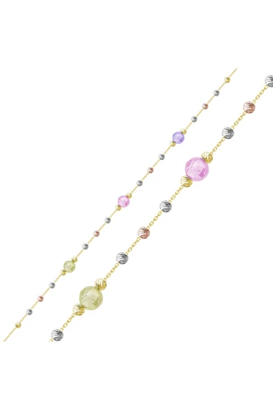 Taşlı Renkli Altın Bileklik ürün görseli 1