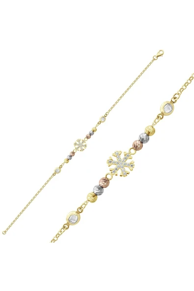 Kar Taneli Taşlı Altın Bileklik ürün görseli 1