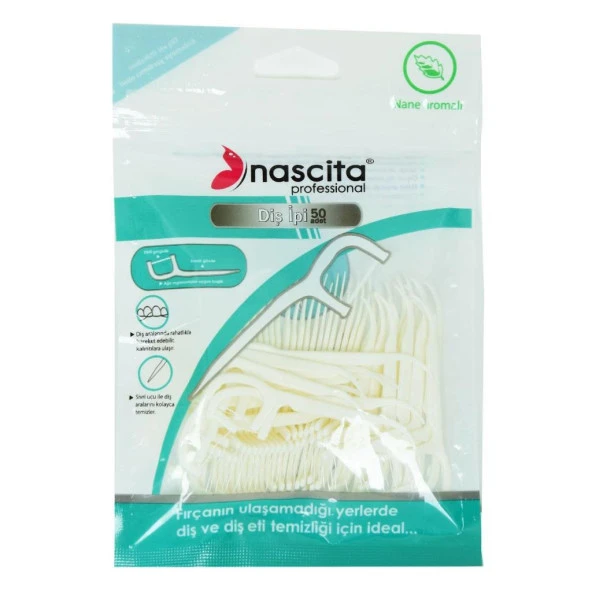 Nascita Aromalı Naneli Kürdanlı Diş İpi 50 Li Paket