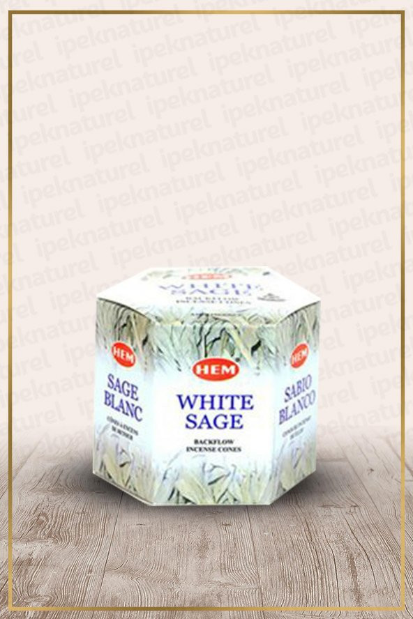 Hem White Sage Geri Akışlı Konik Tütsü 40 Adet
