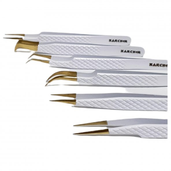 Archer Kirpik Uzatma Cımbız Seti Beyaz 6 Parça - Resim 3