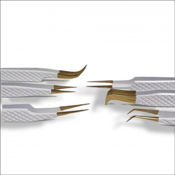 Archer Kirpik Uzatma Cımbız Seti Beyaz 6 Parça - Resim 4