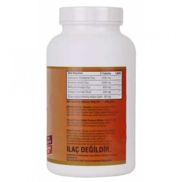 NCS Glucosamine Chondroitin MSM TYPE II Collagen Turmeric 240 Tab 2 kutu - Resim 2