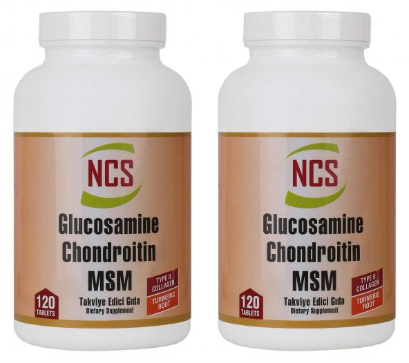 NCS Glucosamine Chondroitin MSM TYPE II Collagen Turmeric 240 Tablet Kargo Bizden