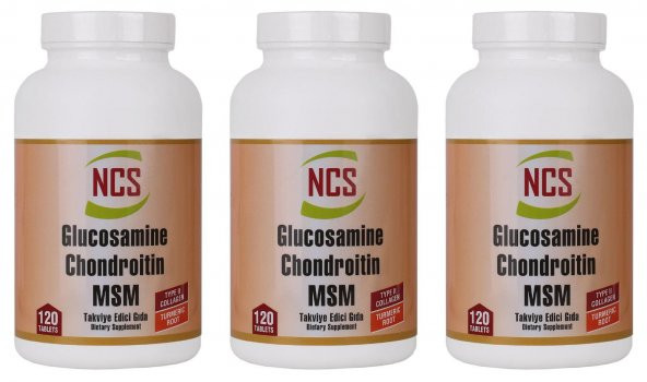 NCS Glucosamine Chondroitin MSM TYPE II Collagen Turmeric 360 Tablet Kargo Bizden ürün görseli