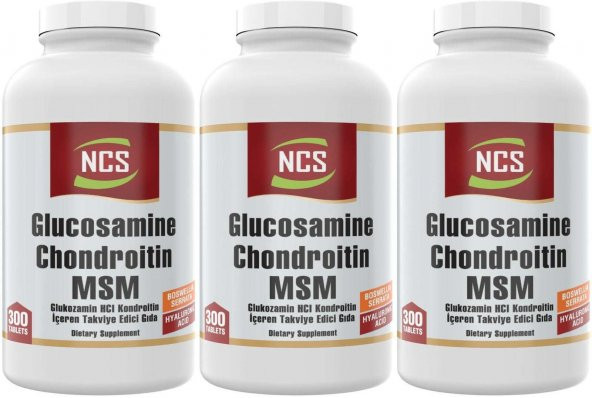 NCS Glucosamine Chondroitin MSM Hyaluronic Acid Boswellia 900 Tablet 3 kutu ürün görseli