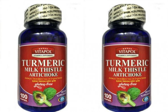 Vitapol Turmeric Milk Thistle Artichoke Gluten Free 100 Kapsül