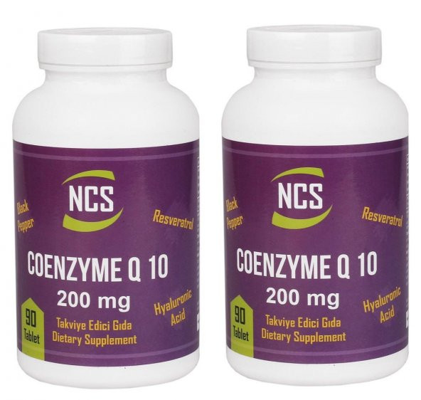 NCS Coenzyme Q 10 Resveratrol Hyaluronic Acid Black Pepper 90 tablet 2 kutu